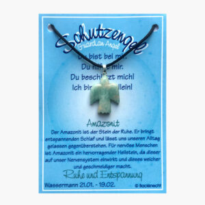 Anhänger Schutzengel Bestseller (große Karte) € 3,30/Stück VE=3/Set - Amazonit - Wassermann VE=3