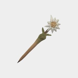 Tierkopfstift handgeschnitzt und -bemalt in diversen Sorten ab € 2,20/Stück VE=10/Set/Ständer - Edelweiß VE=10