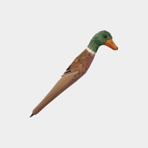 Tierkopfstift handgeschnitzt und -bemalt in diversen Sorten - Ente VE=10