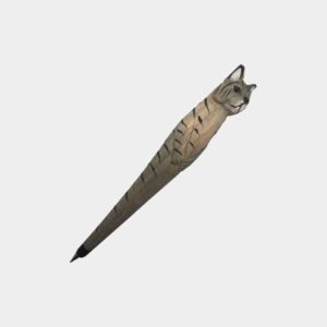 Tierkopfstift handgeschnitzt und -bemalt in diversen Sorten - Katze VE=10