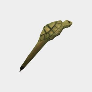 Tierkopfstift handgeschnitzt und -bemalt in diversen Sorten - Schildkröte VE=10