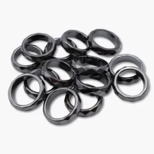 Ringe Hämatit & Hämatin multicolor - Hämatitringe 6mm facettiert VE=20