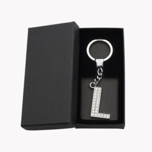 Schlüsselanhänger Buchstaben Strass in Geschenkbox - 