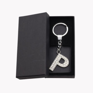 Schlüsselanhänger Buchstaben Strass in Geschenkbox - 