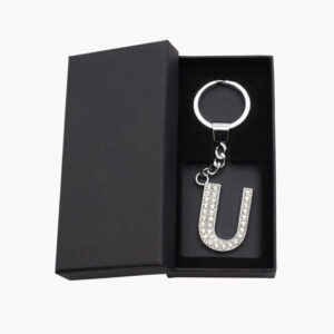 Schlüsselanhänger Buchstaben Strass in Geschenkbox - 