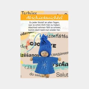 Wichtel Fair Trade auf großer Karte diverse Designs, VE = 4 Stk./ Motiv - 048 Abschied VE=4