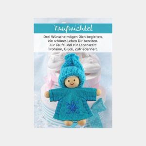 Wichtel Fair Trade auf großer Karte diverse Designs, VE = 4 Stk./ Motiv - 054 Taufe VE=4