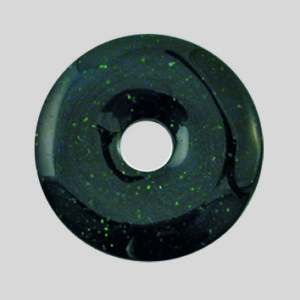 Anhänger Donut in div. Steinsorten VE=3 - 51021 Donut Goldfluss grün 35mm