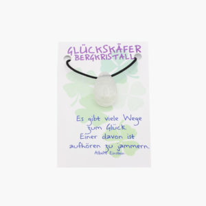 Glückskäfer-Anhänger auf kleiner Karte, VE=3/ Sorte oder im Set - 44722-05 Glückskäfer Kleine Karte Bergkristall VE=3