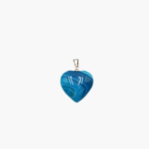 Anhänger Herz mit Öse ab € 1,49/Stück VE=3 - 1002 Anhänger Herz mit Öse klein Achat blau gefärbt VE=3