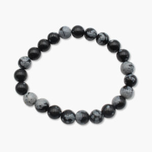 Armbänder 8mm - 10884 Schneeflockenobsidian Armband 8mm VE=3