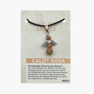 Kleine/Große GSK Anhänger Healing Angels mit Öse (kleine Karte) ab € 3,-/Stück VE=3/Set - Calzit Rosa VE=3