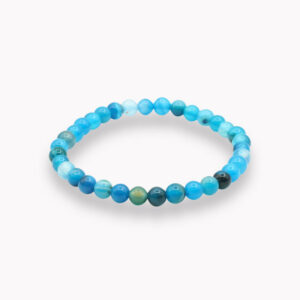 Armbänder 4mm für Kinder - 1712 Achat blau Armband 4mm Kinder VE=3