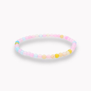 Armbänder 4mm für Erwachsene - 1761 Achat bunt pastell Armband 4mm Erwachsene VE=3