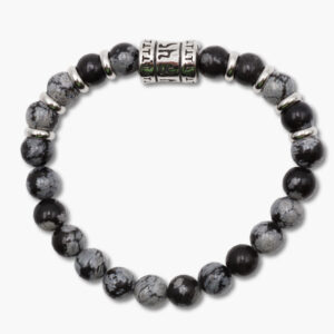 Armbänder 8mm - 1003 Schneeflockenobsidian Männer-Armband 8mm VE=3