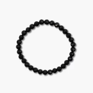Armbänder 6mm facettiert - 1053 Achat schwarz Armband 6mm fac. VE=3