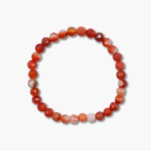 Armbänder 6mm facettiert - 1072 Carneol Armband 6mm fac. VE=3