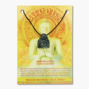 Anhänger Buddha - Moosachat - Steinbock VE=1