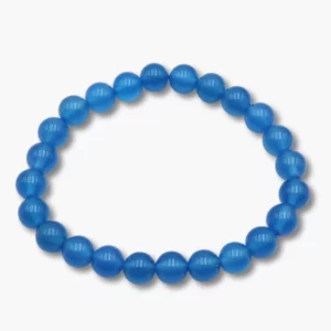 Armbänder 8mm - 10881 Achat blau gefärbt Armband 8mm VE=3
