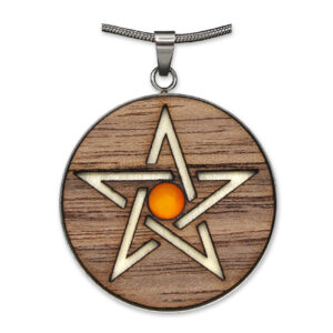 Waldzeichen mit Edelsteinen - 7137 Pentagramm mit Carneol VE=2