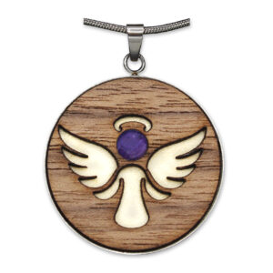 Waldzeichen mit Edelsteinen - 7141 Engel mit Amethyst VE=2