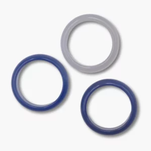 Edelstein Ringe 6mm div. Sorten - 2104 Achat blau gefärbt Ring 6mm VE=10